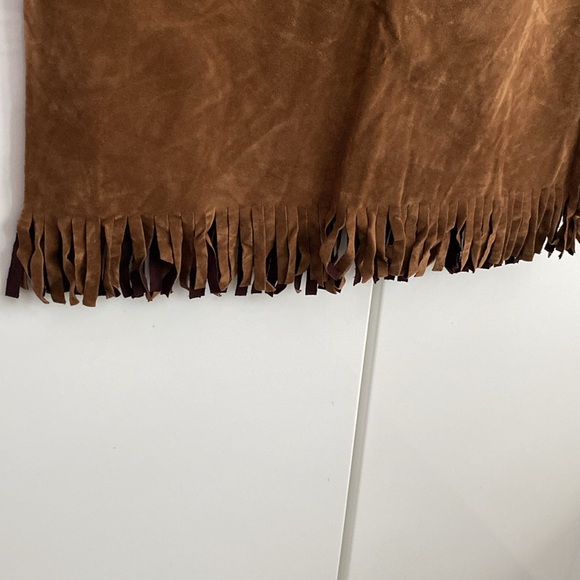 🌟LAST CHANCE 🌟 Faux Suede Brown Tassel Skirt - Picture 2 of 4